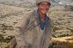 
Old Man With Whip Yulok Village Near Kharta Tibet
